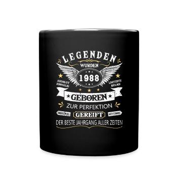 Legenden 1988 Geboren Geschenk Jahrgang 1988 - Tasse einfarbig - Schwarz - Vorne
