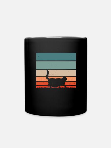 Retro-Meme Der Chonk-Katze Vintage Katzen - Tasse einfarbig - Schwarz