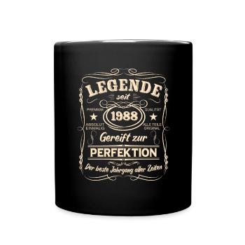 Legenden 1988 Geboren Geschenk Jahrgang 1988 - Tasse einfarbig - Schwarz - Vorne