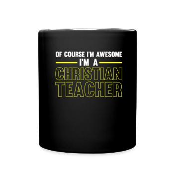 Professeur de religion Éducation religieuse - Mug uni - noir - Devant