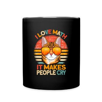 mathématiques professeur de mathématiques chat maths - Mug uni - noir - Devant