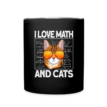 mathématiques professeur de mathématiques chat maths arithmétique - Mug uni - noir - Devant