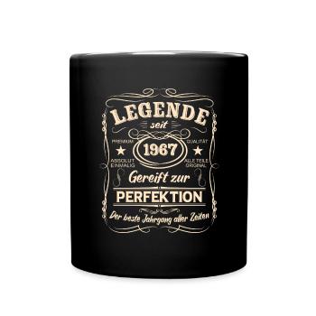 Legenden 1967 Geboren Geschenk Jahrgang 1967 - Tasse einfarbig - Schwarz - Vorne