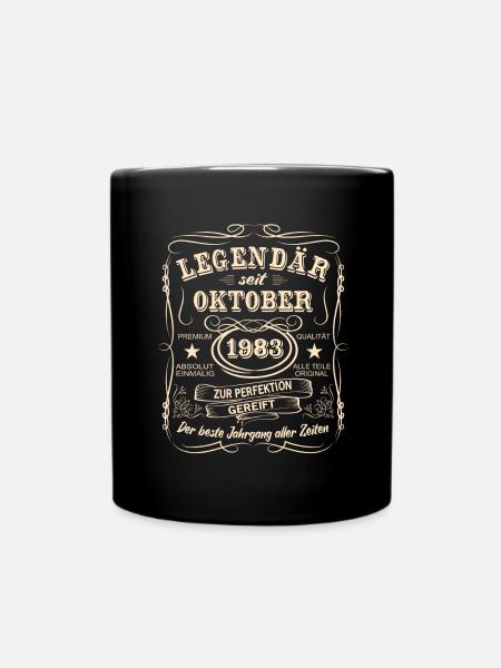 Legenden Oktober 1983 Geboren Jahrgang 1983 - Tasse einfarbig - Schwarz