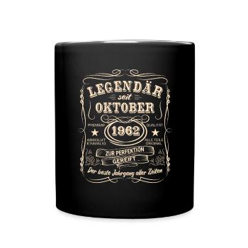 Legenden Oktober 1962 Geboren Jahrgang 1962 - Tasse einfarbig - Schwarz - Vorne