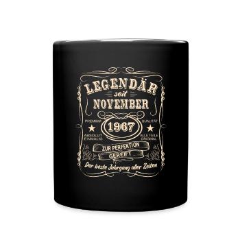 Legenden November 1967 Geboren Jahrgang 1967 - Tasse einfarbig - Schwarz - Vorne