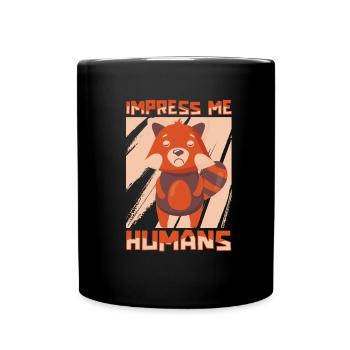 Roter Panda - Tasse einfarbig - Schwarz - Vorne