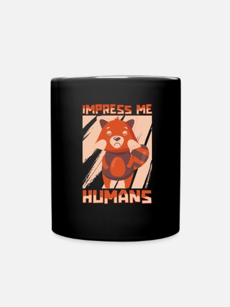 Red panda - Full Colour Mug - black