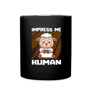 Mouton Drôle d’agneau - Mug uni - noir - Devant