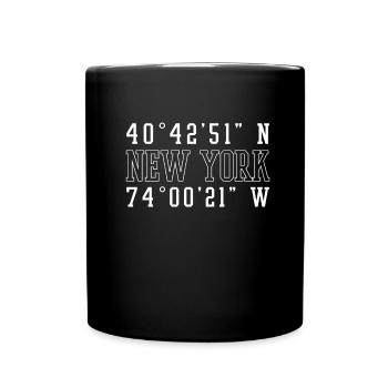 Coordonnées de la ville - Mug uni - noir - Devant