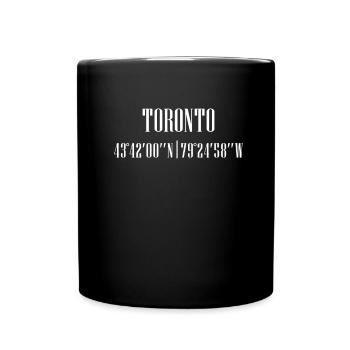 Coordonnées de la ville - Mug uni - noir - Devant