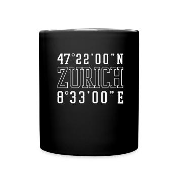 Coordonnées de la ville - Mug uni - noir - Devant