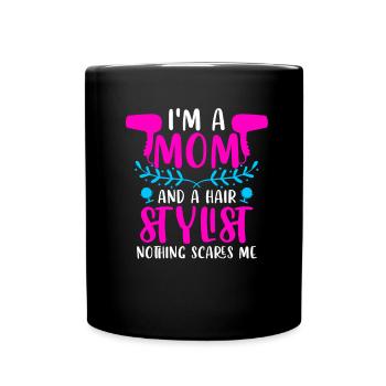 Coiffeuse Coiffeuse Maman - Mug uni - noir - Devant