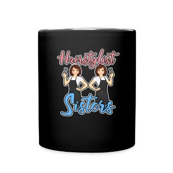 Coiffeuse Coiffeuse Sœurs - Mug uni - noir - Devant