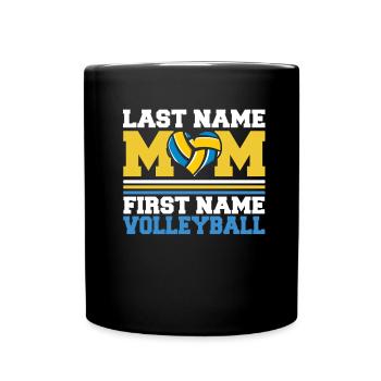 Volleyball Volleyball Player Heart Volleyball Mama - Mug uni - noir - Devant