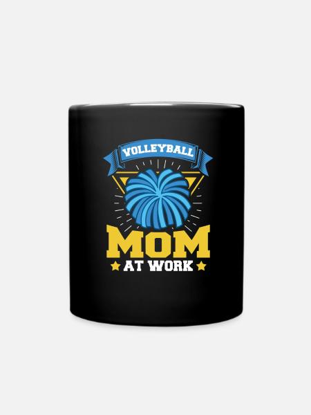 Volleyball Volleyballer Mutter Volleyball Mama - Tasse einfarbig - Schwarz