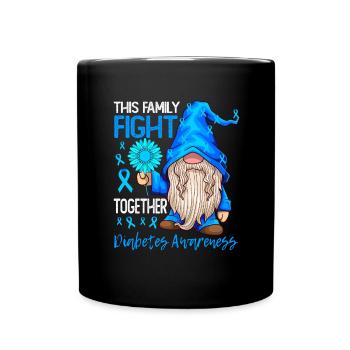 Diabetes awareness Diabetes type 1 - Full Colour Mug - black - Front