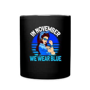 Diabetes awareness Diabetes type 1 - Full Colour Mug - black - Front
