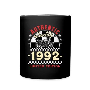 30 Ans Anniversaire Thème Moto Vintage 1992 - Mug uni - noir - Devant