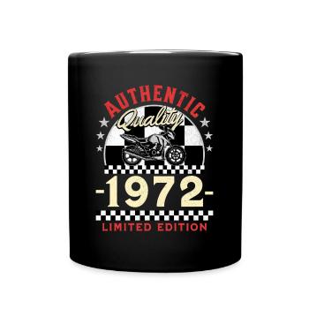 50 Ans Anniversaire Thème Moto Vintage 1972 - Mug uni - noir - Devant