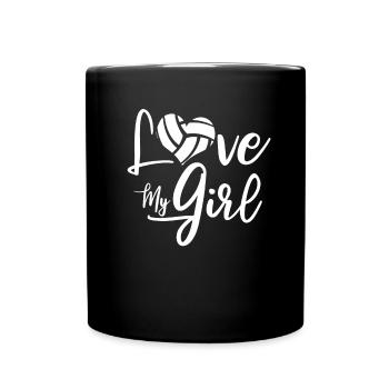 Volleyball Volleyball Coeur Volleyball Mama - Mug uni - noir - Devant