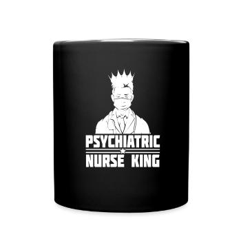 Krankenschwester König - Tasse einfarbig - Schwarz - Vorne
