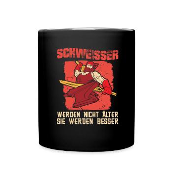 Schmied Metallbauer Geburtstag Schlosser - Tasse einfarbig - Schwarz - Vorne