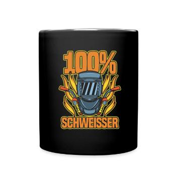 Schmied Metallbauer Feuer Schlosser - Tasse einfarbig - Schwarz - Vorne