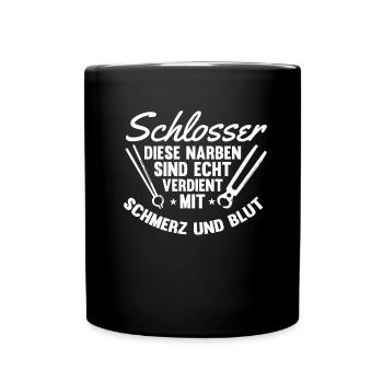 Schmied Metallbauer Schlosser - Tasse einfarbig - Schwarz - Vorne