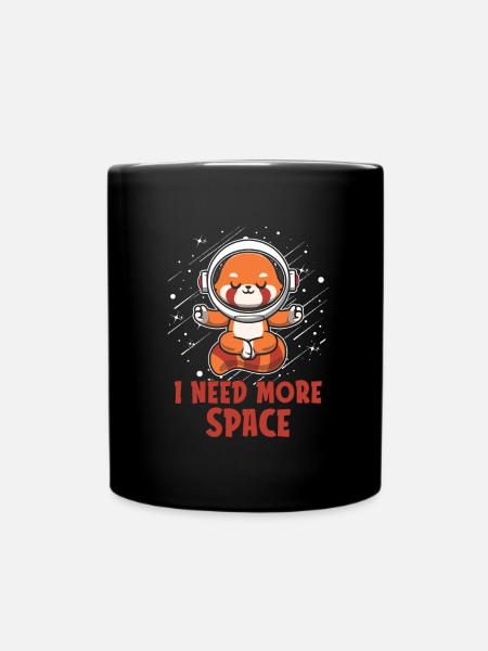 Astronaute Panda Roux J’ai besoin de plus d’espace - Mug uni - noir