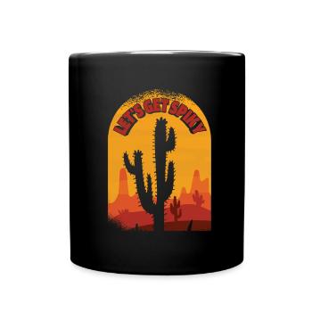Kaktus Garten - Tasse einfarbig - Schwarz - Vorne