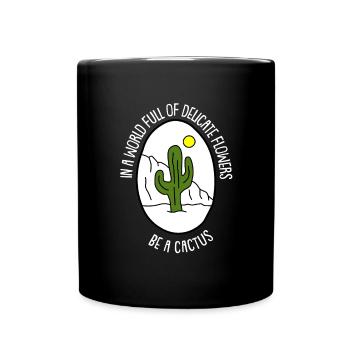 Kaktus Garten Kaktus - Tasse einfarbig - Schwarz - Vorne