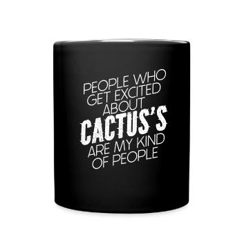 Jardin de cactus - Mug uni - noir - Devant