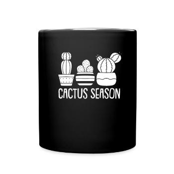 Kaktus Garten Kaktus - Tasse einfarbig - Schwarz - Vorne
