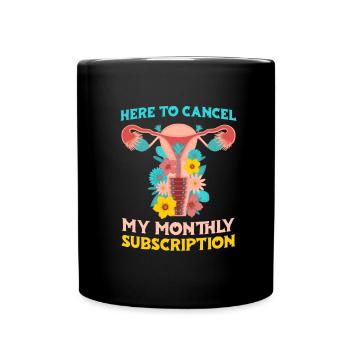 Hysterektomie Blume Gebärmutter Hysterektomie - Tasse einfarbig - Schwarz - Vorne
