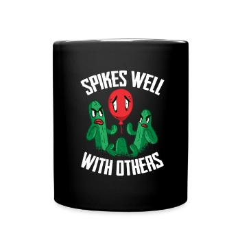 Kaktus Garten Kaktus - Tasse einfarbig - Schwarz - Vorne