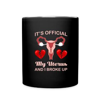 Hysterektomie Herzen Unterus Hysterektomie - Tasse einfarbig - Schwarz - Vorne