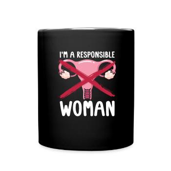 Hysterektomie - Tasse einfarbig - Schwarz - Vorne
