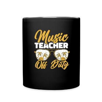 Musiklehrer Musik Lehrer Sonnenbrille - Tasse einfarbig - Schwarz - Vorne
