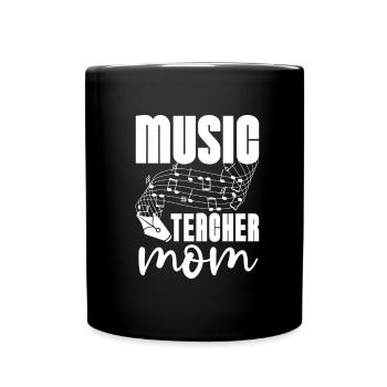Musiklehrer Musik Lehrer Mama - Tasse einfarbig - Schwarz - Vorne