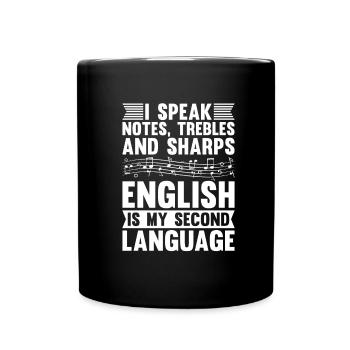 Music teacher Music teacher funny - Full Colour Mug - black - Front