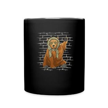 Grizzly Bear Brown Bear Sunglasses Scarf - Full Colour Mug - black - Front