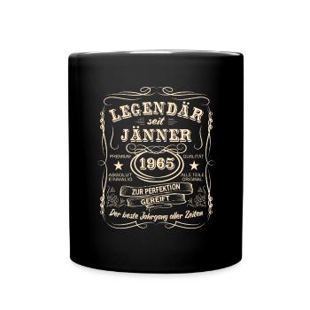 Legenden Jänner 1965 Geboren Jahrgang 1965 - Tasse einfarbig - Schwarz - Vorne