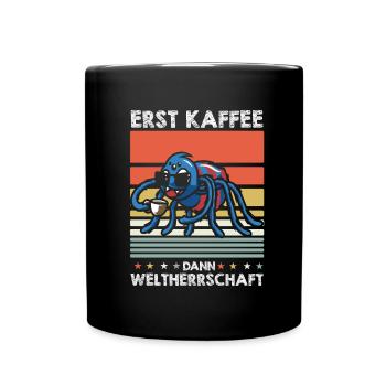 Spinne Kaffee-Sonnenbrille - Tasse einfarbig - Schwarz - Vorne