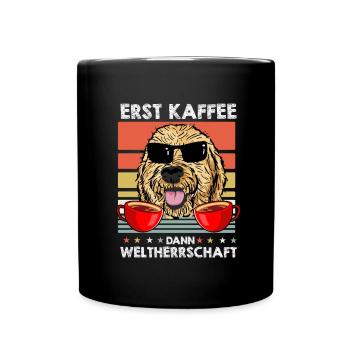 Golden Doodle Sonnenbrille Kaffee - Tasse einfarbig - Schwarz - Vorne