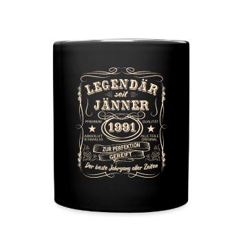 Legends January 1991 Born 1991 - Full Colour Mug - black - Front