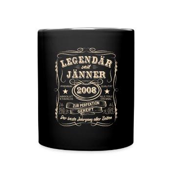 Legends January 2008 Born in 2008 - Full Colour Mug - black - Front