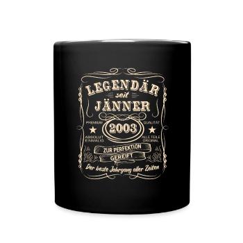 Legends January 2003 Born in 2003 - Full Colour Mug - black - Front