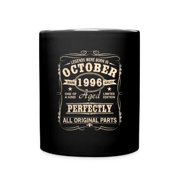 Vintage October 1996 Birthday - Full Colour Mug - black - Front