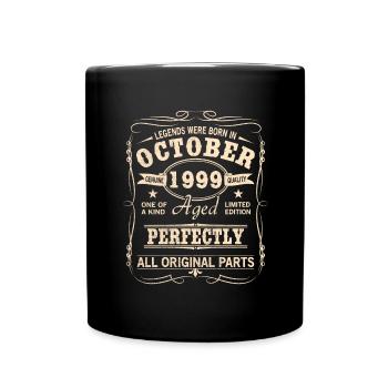 Vintage October 1999 Birthday - Full Colour Mug - black - Front